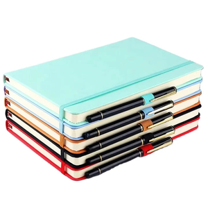 Cuaderno de hojas punteadas A5 con impresión bajo demanda de diario de cuero de tapa dura de PU de oficina con etiqueta privada OEM y ODM - Product Image 2