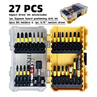 Jeu de 42 embouts de visseuse à chocs professionnels compatibles avec la batterie DeWalt 20V, embouts magnétiques en acier S2 avec embout de douille