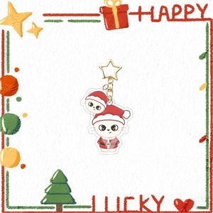 Vendita all'ingrosso <span class=keywords><strong>Kpop</strong></span> Merch <span class=keywords><strong>Shop</strong></span> SKZ natale Idol portachiavi K-pop personalizzato <span class=keywords><strong>Kpop</strong></span> carino randagio acrilico portachiavi - Product Image 5