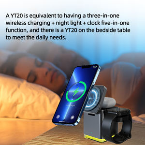 Venta caliente multifuncional plegable aleación de aluminio 15W tres y un cargador cubo magnético rápido 3 en 1 carga inalámbrica - Product Image 4