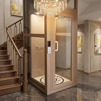 Lift Rumah Tinggal untuk Villa dan Apartemen dengan Desain Modern, Lantai PVC, Struktur Kompak, dan Perawatan Mudah