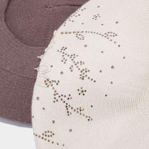 Français rétro forage à chaud petite fleur tricoté <span class=keywords><strong>béret</strong></span> littéraire <span class=keywords><strong>petit</strong></span> chapeau de peintre frais automne et hiver mode chapeau chaud - Product Image 5