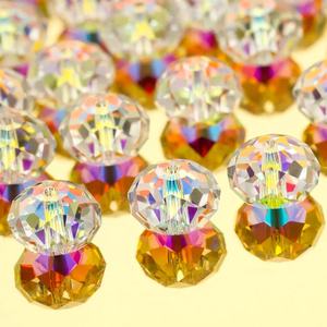 Рождественские хрустальные бусины оптом: красные, белые, зеленые стеклянные разделительные бусины 6 мм, 8 мм, 10 мм, круглые рассыпные бусины для изготовления ювелирных изделий и поделок своими руками - Product Image 2