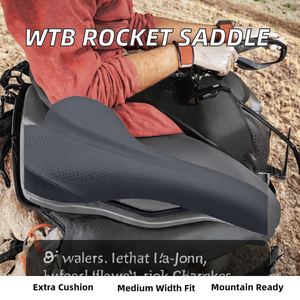 Selle de vélo WTB Rocket <span class=keywords><strong>Bike</strong></span> avec rembourrage en gel épais, largeur moyenne, pour VTT et gravel (rails en acier) - Product Image 2