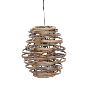 La lampe 008 B combine le rotin naturel et le fer durable dans un design élégant et moderne, ajoutant un charme artistique et une chaleur au confort des halls d'hôtel. - Product Image 3