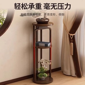 Soporte para flores estilo chino, estante de pie para sala de estar, soporte para flores de madera maciza para balcón, nuevo estilo 2025, para interiores - Product Image 2