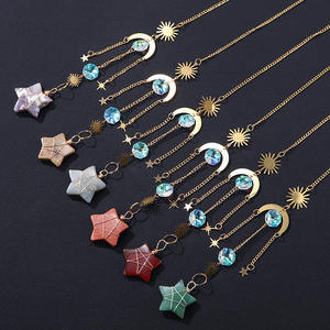 Estrella de cristal colgante Suncatcher cristal natural Sun Catcher piedra curativa cuarzo artesanía estrella cristal Suncatcher - Product Image 1