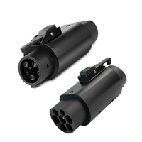 Nouvel adaptateur de chargeur de véhicule électrique Type 2 vers Type 1 IEC 62196 vers SAE J1772, prise monophasée 32A avec verrou antivol
