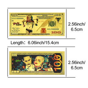 Billete de Joker para Quinn, de doble cara, estilo anime, con lámina dorada, personaje de película, coleccionable, regalo novedoso para fans, decoración para fiestas - Product Image 6