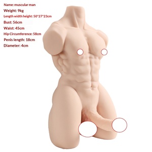 Realistischer männlicher Silikon-Halbkörper für weibliches Torso-Modell mit künstlichem <span class=keywords><strong>Penis</strong></span>, 9 kg, Erwachsenen-Sexspielzeug - Product Image 2