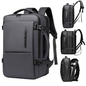 Sac à dos d'affaires pour homme simple et haut de gamme avec grande capacité, doublure en polyester imperméable pour les voyages et le rangement d'ordinateurs - Product Image 1