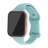 Bracelet mince en silicone 28 couleurs pour Apple Watch Series 3 4 5 6 7 8 9 Bracelet de montre personnalisable imprimé et gravé