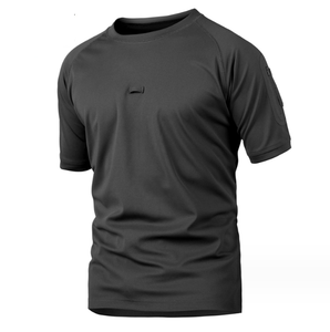 เสื้อยืดแขนสั้นลายพราง DFT105 สำหรับกิจกรรมกลางแจ้ง แห้งเร็ว น้ำหนักเบา เหมาะสำหรับขี่จักรยานและเล่นกีฬา คอกลม ปลอดภัยสำหรับการทำงาน - Product Image 2