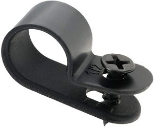 1000Pcs Kableclip KL 모델 검정색 플라스틱 R 유형 케이블 클립 클램프 6.4mm 엣지 클립 전자용 - Product Image 6