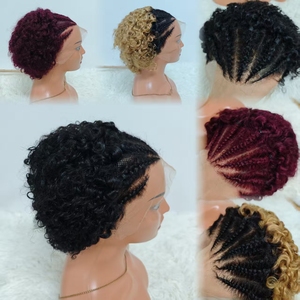 Promoción Letsfly: Peluca Corta Rizada Pixie con Frontal de Encaje 13x4, 100% Cabello Humano Brasileño, 10 Pulgadas, Negro Natural, $23 - Product Image 2