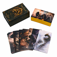 Jeu de cartes de tarot personnalisées, bord doré, motif serpent, impression de cartes de tarot de luxe, étiquette privée, OEM, vente en gros