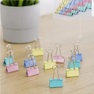 Juego de clips de papel de oficina con tamaño colorido personalizado Mini clips de carpeta de papel de metal dorado para oficina