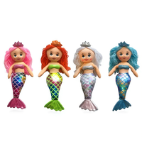 Série de sirènes fantastiques, poupées en peluche de 35 cm, jouets de dessin animé, queues lumineuses clignotantes pour filles de 5 à 7 ans, plaisir de jeu, MAZZEO