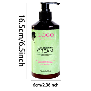 Crème coiffante froide 280 ml à l'huile d'<span class=keywords><strong>argan</strong></span> et de ricin, gel végétalien sans rinçage pour définir les boucles, tenue forte pour cheveux secs - Product Image 4