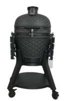 AUPLEX AU-22 Parrilla de Carbón Cerámica Premium de 22 Pulgadas con Forma de Barbacoa, Componentes de Acero, Seguridad contra Llamas, Superficie Antiadherente, Acabado Mate
