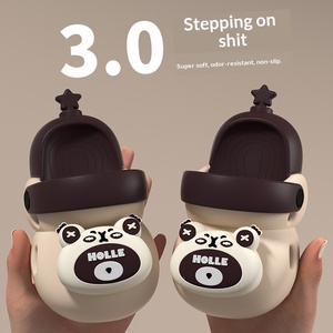 Chaussures Croc pour bébé, pantoufles à enfiler pour enfants, sandales d'été pour garçons et filles, antidérapantes, en EVA, pour la maison, mignonnes, en forme d'ours, 14-22cm - Product Image 3