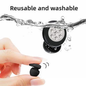 Bouchons d'oreilles ergonomiques en silicone Shark Fin <span class=keywords><strong>pour</strong></span> la natation étanche, les concerts, l'anti-ronflement haute fidélité et les dormeurs latéraux - Product Image 4