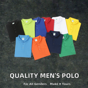 เสื้อยืดผ้าฝ้ายโพลีเอสเตอร์สำหรับผู้ชายปักลายกันยับสำหรับเสื้อโปโล - Product Image 2