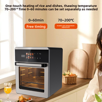 Friteuse à air électrique entièrement automatique 20L, écran LCD moderne, multifonctionnelle, design carré en acier inoxydable, économe en énergie, pour la maison