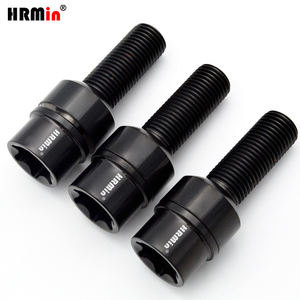 HRMin Nouveau boulon de roue <span class=keywords><strong>antivol</strong></span> en titane Gr5 avec rondelle flottante noire M14*1.5*30mm pour voiture de course <span class=keywords><strong>Porsche</strong></span> - Product Image 6
