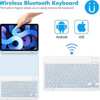 Yeni iPad 11 10. Nesil 11 inç Tablet Makas Klavye Ultra İnce Koruyucu Kılıf Kalem Yuvası Suni Deri BT Kombosu