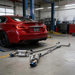 Tuyaux d'échappement Catback en acier inoxydable à haut débit pour Infiniti Q50S 3.7 2014-2017, système d'échappement, silencieux, pièces de performance automobile - Product Image 1