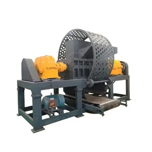 Full automatic customizable waste tire shredding recycling machine / tyre shredder machine for sale