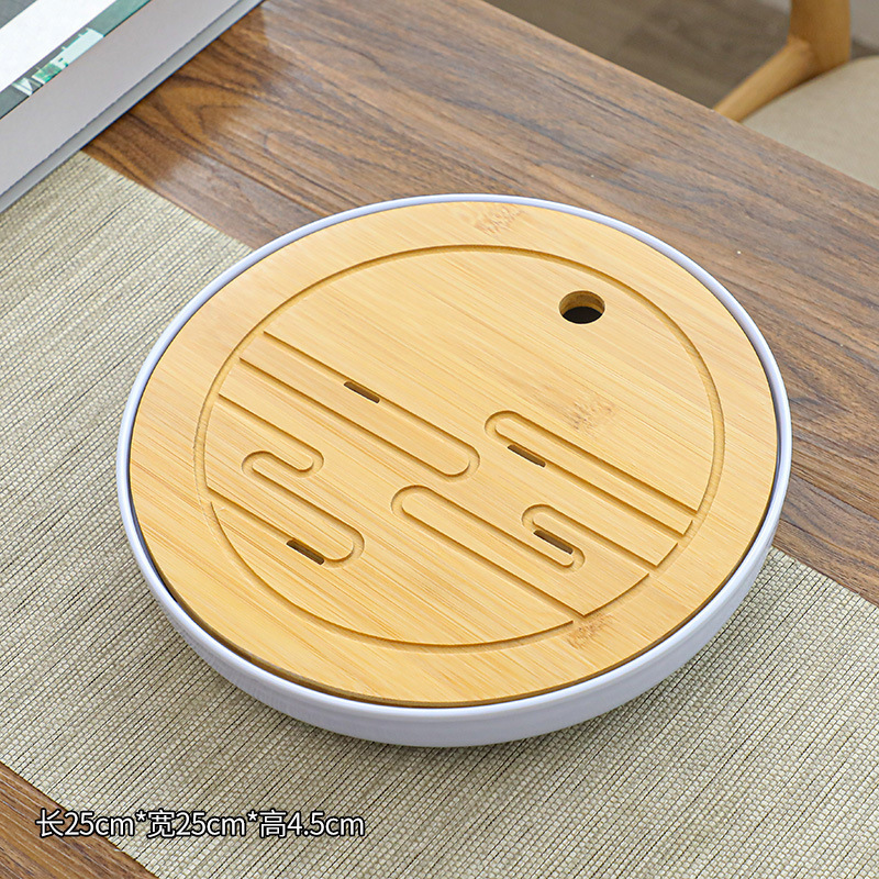 Auspicious Cloud Round Plate [White] 25*25CM