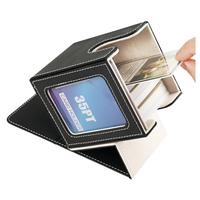 Boîte de rangement pour cartes de jeu de société JUZI en cuir PU imperméable avec fenêtre latérale pour cartes Yugioh TCG
