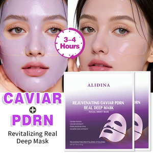 Masque Hydrogel Régénérant au Caviar PDRN |   Masque en feuille anti-âge au PDRN de saumon et ADN de sodium pour raffermir et éclaircir - Product Image 1