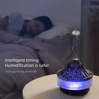 Nouvelle Arrivée 2026 – Diffuseur d'Arômes et Humidificateur d'Eau de Table pour la Maison, Effet Flamme Volcan Bleue et Pulvérisation Méduse, Réservoir 260ml