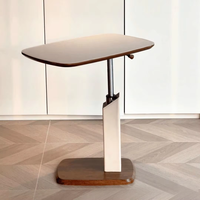 Table basse moderne minimaliste en métal réglable en hauteur avec roulettes pivotantes, meubles pour la maison, salon, bureau d'ordinateur