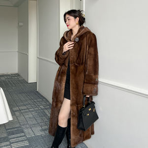 Nuovo <span class=keywords><strong>Cappotto</strong></span> di Pelliccia di <span class=keywords><strong>Visone</strong></span> Vellutato di Lusso da Donna Giacca Extra Lunga Capospalla di <span class=keywords><strong>Visone</strong></span> d'Importazione Premium <span class=keywords><strong>Cappotto</strong></span> Invernale di Pelliccia di <span class=keywords><strong>Visone</strong></span> di Alta Gamma - Product Image 6