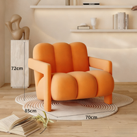 Ensemble de canapés inclinables modernes minimalistes blanc/orange/vert de haute qualité pour salon