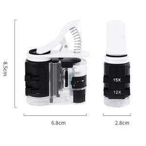 7X 12X 15X 19X 22X 27XUVランプ磁器アンティーク生地識別携帯電話クリップLED拡大鏡顕微鏡 - Product Image 3