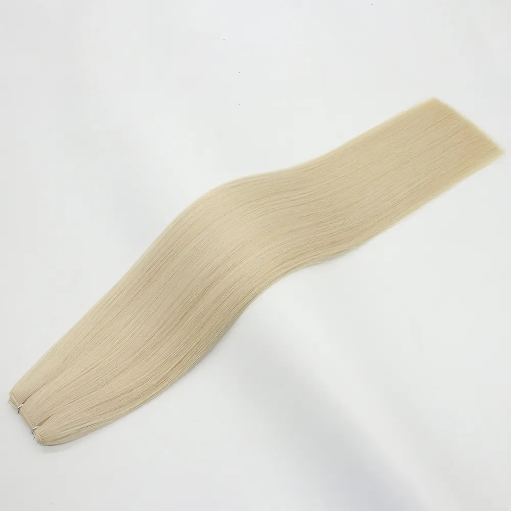 Fangcun 2022 New Designed Thin Flat PU Flat Russian Hair Double Drawn Hair Supplies Genius Weft