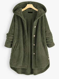 Manteaux de velours double face à <span class=keywords><strong>capuche</strong></span> pour grandes femmes européennes et américaines mode moyen long <span class=keywords><strong>manteau</strong></span> de printemps d'automne pour femmes de <span class=keywords><strong>grande</strong></span> <span class=keywords><strong>taille</strong></span> - Product Image 5