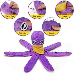 डॉग स्नफ़ल मैट इंटरैक्टिव डॉग खिलौने डॉग प्लश च्यू टॉय स्लो फीडर स्क्वीकी खिलौने - Product Image 4