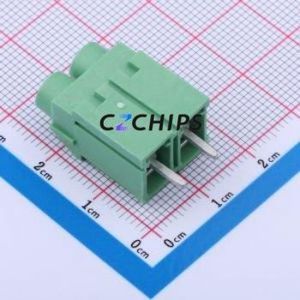 DB910-7.5-2P-GN-P Screw Terminal Block Through hole Component (THT),P=7.5mm Connector 1x2P 7.5mm Green Through Hole - Product Image 2