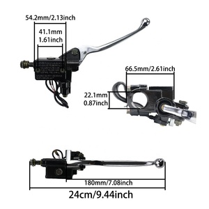 LINGQI Racing Moto 7/8 "22mm Gauche Droite Embrayage Levier de <span class=keywords><strong>Frein</strong></span> Poignée Supérieure de <span class=keywords><strong>Frein</strong></span> Avant Embrayage pour PIt Dirt Bike <span class=keywords><strong>QUAD</strong></span> ATV - Product Image 3