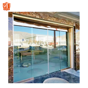 Kính không khung cửa trượt thông minh cảm biến cửa thương mại kính tự động hệ thống cửa trượt - Product Image 2