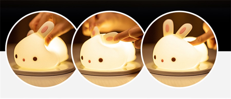 USB rechargeable cat silicone night light touch sensor LED lamp of bedroom the head of a bed with remote control children gifts