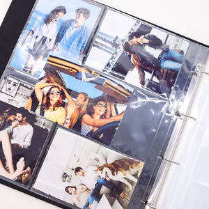 Custom Size Logo <strong>Personalised</strong> Hardcover Blank Pink Cover Velvet <strong>Wedding</strong> Guest <strong>Book</strong> with windows plastic pocket - Product Image 3