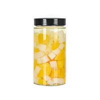 100ml 150ml 180ml 220ml 280ml 380ml 500ml Stoples Kaca Bulat untuk Madu, Acar, Selai, Penyimpanan Dapur