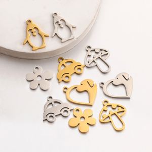 ทำเครื่องประดับ DIY สร้อยคอ สร้อยข้อมือ ทำจากสแตนเลส รูปดอกไม้ เห็ด กังหันลม จี้จิ๋ว - Product Image 1